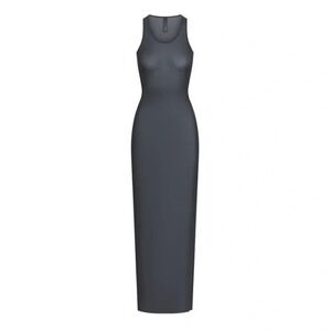 Skims Mesh  Cover Ups Long Dress, Onyx, 4X